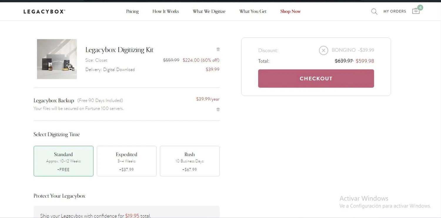 How to apply Legacybox coupon code